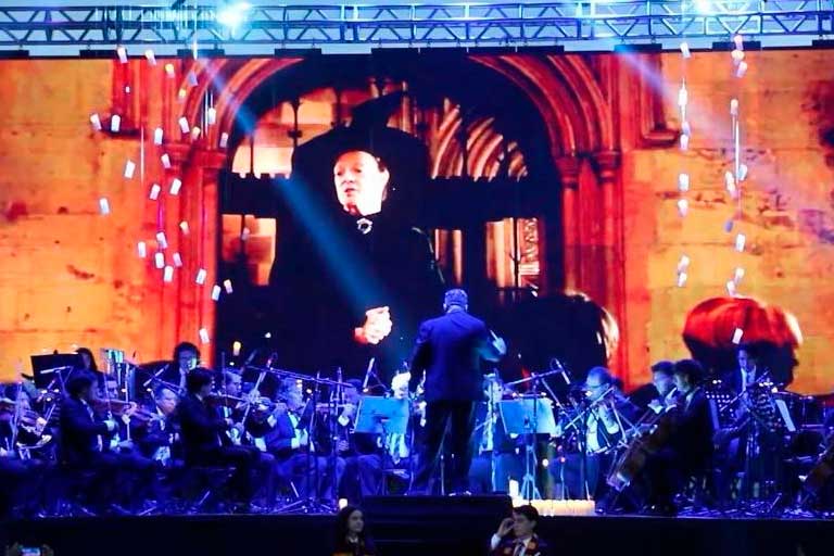 Presentación del concierto sinfónico con causa organizado por el DIF León para recaudar fondos.