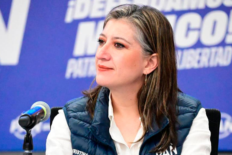 La diputada federal Laura Cristina Márquez Alcalá durante la presentación de la propuesta de Ley General para homologar el delito de feminicidio en México.